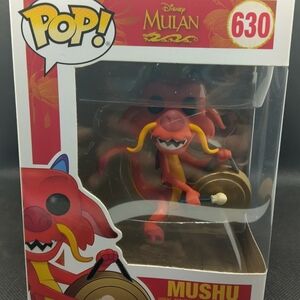 Funko Disney Mulan Mushu with Gong Red and Gold Figure